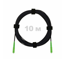 Патч-корд оптический FTTH диэлектрик FRP, G.657 LSZH 2SC/APC, черный 10 м