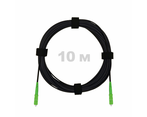 Патч-корд оптический FTTH диэлектрик FRP, G.657 LSZH 2SC/APC, черный 10 м