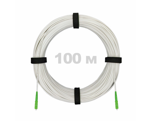 Патч-корд оптический FTTH диэлектрик FRP, G.657 LSZH 2SC/APC, белый 100 м