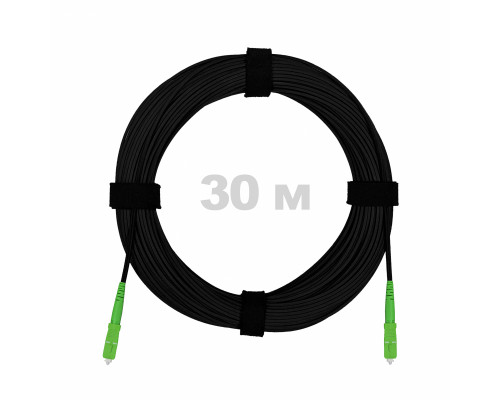 Патч-корд оптический FTTH диэлектрик FRP, G.657 LSZH 2SC/APC, черный 30 м