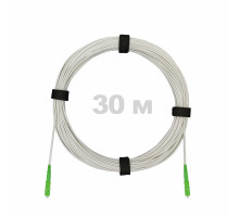 Патч-корд оптический FTTH диэлектрик FRP, G.657 LSZH 2SC/APC, белый 30 м