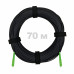 Патч-корд оптический FTTH диэлектрик FRP, G.657 LSZH 2SC/APC, черный 70 м