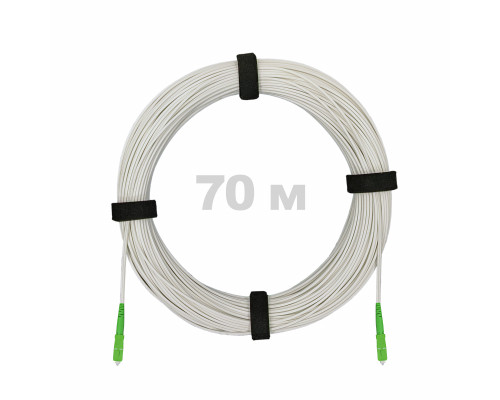 Патч-корд оптический FTTH диэлектрик FRP, G.657 LSZH 2SC/APC, белый 70 м