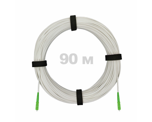 Патч-корд оптический FTTH диэлектрик FRP, G.657 LSZH 2SC/APC, белый 90 м