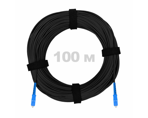 Патч-корд оптический FTTH диэлектрик FRP, G.657 LSZH 2SC/UPC, черный 100 м