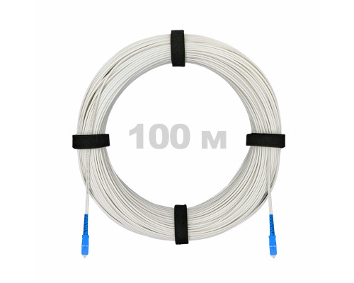 Патч-корд оптический FTTH диэлектрик FRP, G.657 LSZH 2SC/UPC, белый 100 м