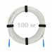 Патч-корд оптический FTTH диэлектрик FRP, G.657 LSZH 2SC/UPC, белый 100 м