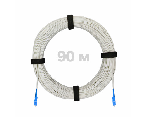 Патч-корд оптический FTTH диэлектрик FRP, G.657 LSZH 2SC/UPC, белый 90 м