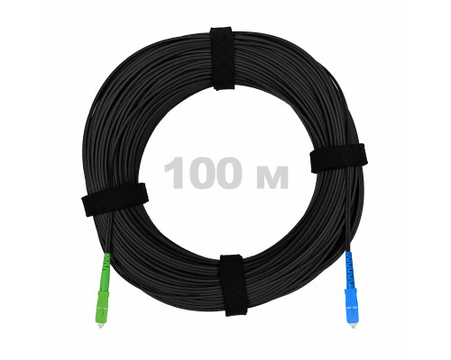 Патч-корд оптический FTTH диэлектрик FRP, G.657 LSZH SC/APC-SC/UPC, черный 100 м