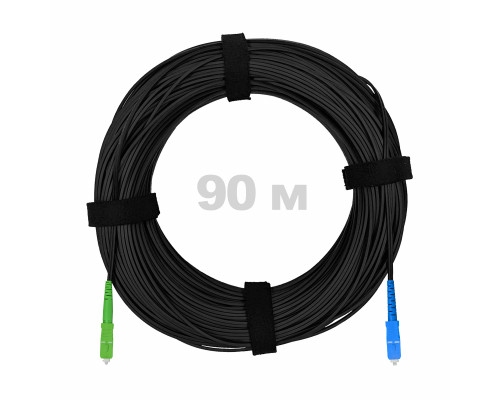 Патч-корд оптический FTTH диэлектрик FRP, G.657 LSZH SC/APC-SC/UPC, черный 90 м