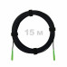 Патч-корд оптический FTTH с выносным силовым элементом, диэлектрик FRP, G.657 LSZH 2SC/APC, черный 15 м