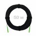 Патч-корд оптический FTTH с выносным силовым элементом, диэлектрик FRP, G.657 LSZH 2SC/APC, черный 50 м