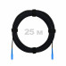 Патч-корд оптический FTTH с выносным силовым элементом, диэлектрик FRP, G.657 LSZH 2SC/UPC, черный 25 м