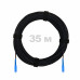 Патч-корд оптический FTTH с выносным силовым элементом, диэлектрик FRP, G.657 LSZH 2SC/UPC, черный 35 м