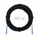 Патч-корд оптический FTTH с выносным силовым элементом, диэлектрик FRP, G.657 LSZH 2SC/UPC, черный 45 м