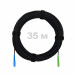 Патч-корд оптический FTTH с выносным силовым элементом, диэлектрик FRP, G.657 LSZH SC/APC-SC/UPC, черный 35 м