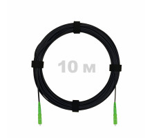 Патч-корд оптический FTTH комбинированный, диэлектрик FRP, G.657 LSZH 2SC/APC, черный 10 м