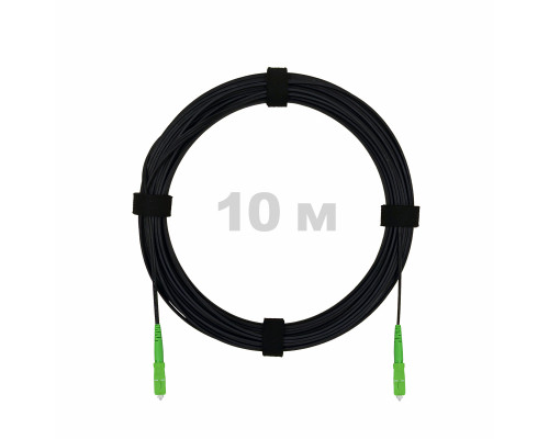 Патч-корд оптический FTTH комбинированный, диэлектрик FRP, G.657 LSZH 2SC/APC, черный 10 м