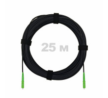 Патч-корд оптический FTTH комбинированный, диэлектрик FRP, G.657 LSZH 2SC/APC, черный 25 м
