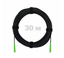 Патч-корд оптический FTTH комбинированный, диэлектрик FRP, G.657 LSZH 2SC/APC, черный 30 м