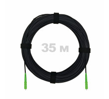 Патч-корд оптический FTTH комбинированный, диэлектрик FRP, G.657 LSZH 2SC/APC, черный 35 м