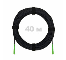 Патч-корд оптический FTTH комбинированный, диэлектрик FRP, G.657 LSZH 2SC/APC, черный 40 м