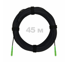 Патч-корд оптический FTTH комбинированный, диэлектрик FRP, G.657 LSZH 2SC/APC, черный 45 м