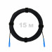 Патч-корд оптический FTTH комбинированный, диэлектрик FRP, G.657 LSZH 2SC/UPC, черный 15 м