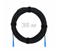 Патч-корд оптический FTTH комбинированный, диэлектрик FRP, G.657 LSZH 2SC/UPC, черный 35 м