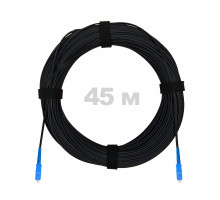 Патч-корд оптический FTTH комбинированный, диэлектрик FRP, G.657 LSZH 2SC/UPC, черный 45 м