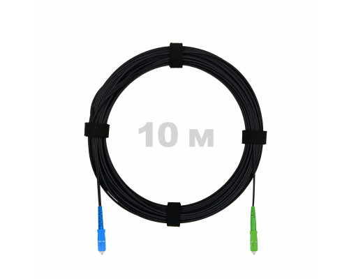 Патч-корд оптический FTTH комбинированный, диэлектрик FRP, G.657 LSZH SC/APC-SC/UPC, черный 10 м