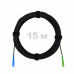 Патч-корд оптический FTTH комбинированный, диэлектрик FRP, G.657 LSZH SC/APC-SC/UPC, черный 15 м