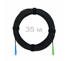Патч-корд оптический FTTH комбинированный, диэлектрик FRP, G.657 LSZH SC/APC-SC/UPC, черный 35 м