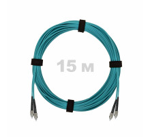 Патч-корд оптический FC/UPC-FC/UPC MM (OM3) 3mm duplex LSZH, 15 м