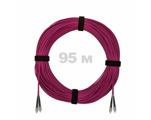 Патч-корд оптический FC/UPC-FC/UPC MM (OM4) 3mm duplex LSZH, 95 м