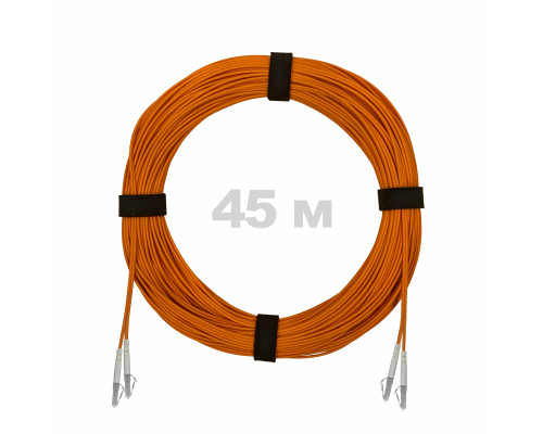 Патч-корд оптический LC/UPC-LC/UPC MM (OM2) 3mm duplex LSZH, 45 м