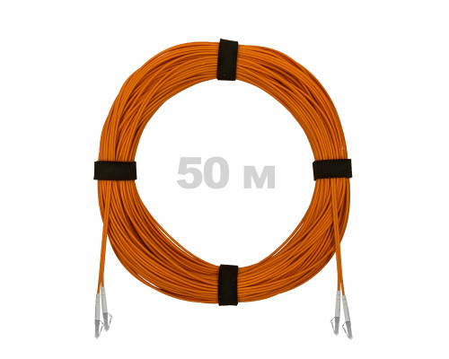 Патч-корд оптический LC/UPC-LC/UPC MM (OM2) 3mm duplex LSZH, 50 м