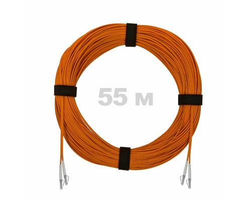 Патч-корд оптический LC/UPC-LC/UPC MM (OM2) 3mm duplex LSZH, 55 м