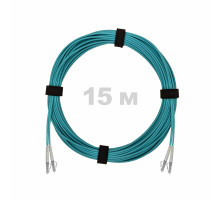 Патч-корд оптический LC/UPC-LC/UPC MM (OM3) 3mm duplex LSZH, 15 м