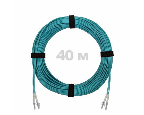 Патч-корд оптический LC/UPC-LC/UPC MM (OM3) 3mm duplex LSZH, 40 м