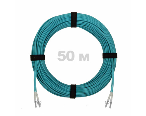 Патч-корд оптический LC/UPC-LC/UPC MM (OM3) 3mm duplex LSZH, 50 м