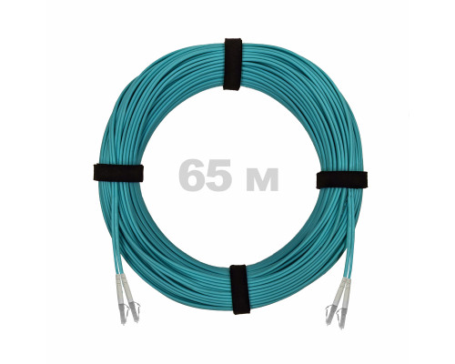 Патч-корд оптический LC/UPC-LC/UPC MM (OM3) 3mm duplex LSZH, 65 м