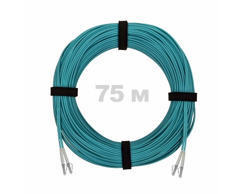 Патч-корд оптический LC/UPC-LC/UPC MM (OM3) 3mm duplex LSZH, 75 м
