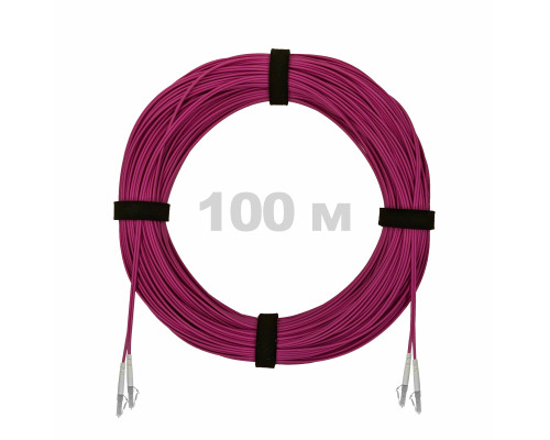 Патч-корд оптический LC/UPC-LC/UPC MM (OM4) 3mm duplex LSZH, 100 м