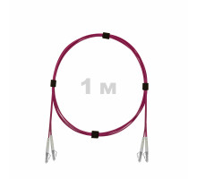 Патч-корд оптический LC/UPC-LC/UPC MM (OM4) 3mm duplex LSZH, 1 м
