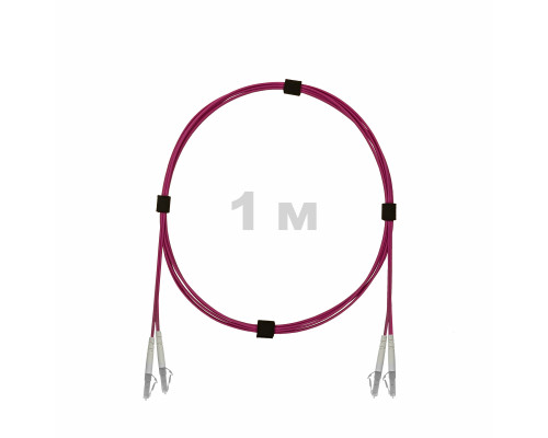 Патч-корд оптический LC/UPC-LC/UPC MM (OM4) 3mm duplex LSZH, 1 м