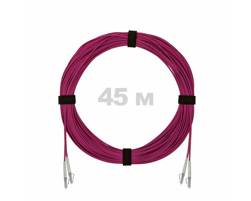 Патч-корд оптический LC/UPC-LC/UPC MM (OM4) 3mm duplex LSZH, 45 м