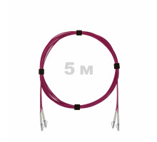 Патч-корд оптический LC/UPC-LC/UPC MM (OM4) 3mm duplex LSZH, 5 м