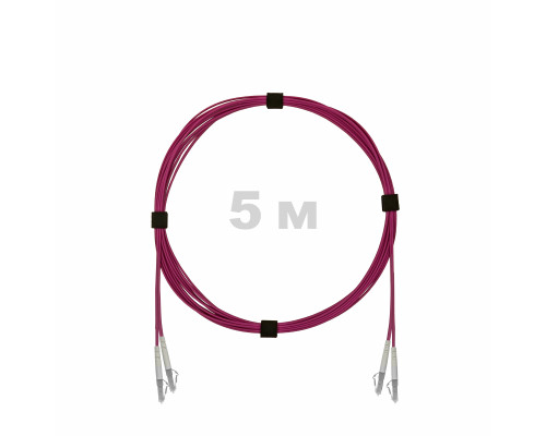Патч-корд оптический LC/UPC-LC/UPC MM (OM4) 3mm duplex LSZH, 5 м