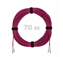 Патч-корд оптический LC/UPC-LC/UPC MM (OM4) 3mm duplex LSZH, 70 м